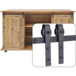 1, 4m rail porte coulissante mini quincaillerie kit de rail pour porte coulissantepour meuble tv petite ...