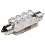 1 ampoule navette 8 leds ultra - brillant - 13x36mm - blanc