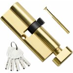 1 cylindre en laiton euro 40t / 40 mm, bouton / barillet de cl� de 80 mm avec 5 cl�s horizontales en ...