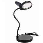 1 loupe sur pied, grossissement 3x et 10x, lampe led � 26 diodes, support flexible col de cygne 36 cm, ...