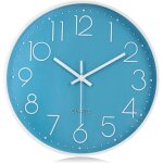 1 pack d'horloge murale 3d bleu clair de 30 cm, horloge murale silencieuse et élégante sans tic - tac, ... 1 pack d'horloge murale 3d bleu clair de 30 cm, horloge murale silencieuse et élégante sans tic - tac, ...