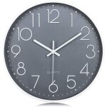 1 pack horloge murale 3d grise de 30 cm, horloge murale silencieuse sans tic - tac, facile à lire, design ... 1 pack horloge murale 3d grise de 30 cm, horloge murale silencieuse sans tic - tac, facile à lire, design ...
