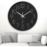 1 pack d'horloge murale décorative ronde de 30 cm, horloge murale silencieuse, horloge murale facile ... 1 pack d'horloge murale décorative ronde de 30 cm, horloge murale silencieuse, horloge murale facile ...