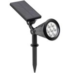 1 pack spot solaire, 4000k blanc chaud spot solaire d'extrieur etanche, 2 modes led solaire projecteur, ...