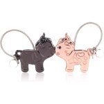 1 paire amoureux porte - cls, d'anneau cl en forme de vache avec bouche magntique, cadeau pour jeune ...