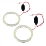 1 paire auto halo anneaux angel eye cob puces phare drl led pour moto voiture 60mm