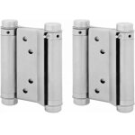 Alovez - 1 paire charnire paumelle portes va - et - vient ressort double action acier inoxydable saloon ...