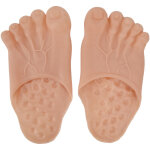 1 paire de chaussons grand pied couvre - chaussures d�guisement halloween accessoire f�te rose jaun�tre ...