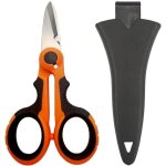 1 paire de ciseaux d'lectricien avec housse de protection, coupe - cble en fibre antidrapante, ciseaux ...