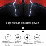 1 paire de gants d'isolation lectrique professionnels?haute tension 12kv en caoutchouc, gant de scurit ...