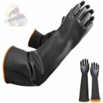 1 paire gants en latex r�sistant aux produits chimiques gants de protection longs en caoutchouc de s�curit� ...