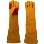 1 paire gants de soudeur  manches longues rsistant  chaleur gants en cuir de vachette antidrapants ...