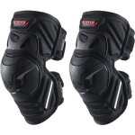 1 paire de genouill�res pour motocross noir prot�ge genouill�res ajustables armure pour motocross racing ...