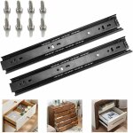 1 paire glissi�res tiroirs en acier lamin� � froid coulisses de tiroir 30cm sortie totale rail tiroir ...