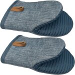 1 paire de mini maniques de cuisine en silicone, r�sistantes � la chaleur 260�c, surfaces antid�rapantes, ...