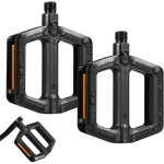 1 paire de p�dales vtt - antid�rapantes, r�fl�chissantes, noires, pour vtt et v�lo de route