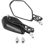 1 paire de rétroviseurs de moto en aluminium à motif de flamme, 8mm 10mm, en fiber de carbone noir 1 paire de rétroviseurs de moto en aluminium à motif de flamme, 8mm 10mm, en fiber de carbone noir