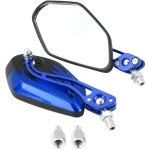 1 paire de rétroviseurs universels 8mm 10mm moto scooter aluminium motif flamme bleu 1 paire de rétroviseurs universels 8mm 10mm moto scooter aluminium motif flamme bleu