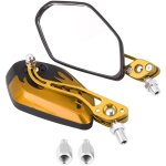 1 paire de rétroviseurs universels pour moto et scooter, en aluminium, motif flamme, jaune, 8mm, 10mm ... 1 paire de rétroviseurs universels pour moto et scooter, en aluminium, motif flamme, jaune, 8mm, 10mm ...