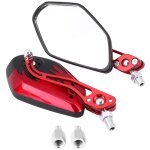 1 paire de rétroviseurs universels pour moto et scooter, en aluminium, motif flamme, rouge, 8mm, 10mm ... 1 paire de rétroviseurs universels pour moto et scooter, en aluminium, motif flamme, rouge, 8mm, 10mm ...