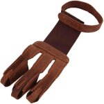 1 pc 3 - design doigt tir � l'arc prot�ger gant pull bow arrow tir � l'arc gant de tir en cuir simple ...