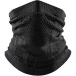 1 pcs cache cou sport noir respirant, demi - masque anti - froid noir, masque tour de cou moto polaire, ...