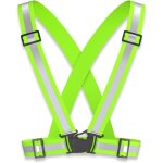1 pcs gilet r�fl�chissante elastique taille ajustable, gilet de s�curit� forte visibilit�, respirant ...