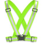 1 pcs gilet rflchissante elastique taille ajustable, gilet de scurit forte visibilit, respirant ...