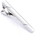 1 pcs homme pinces � cravate pour hommes, 5. 8x0. 6cm argent bross�