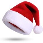 1 pice (30 cm de large 40 cm de long) chapeau de nol adulte rouge, costume de chapeau de nol de luxe ...
