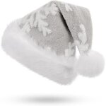 1 pice (3042cm) chapeau de nol unisexe gris pour adulte, chapeau de nol classique, dcorations de ...