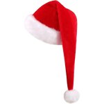 1 pice (32120cm) chapeau de nol long rouge, chapeau de nol pour hommes et femmes adultes, chapeau ...