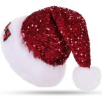 1 pièce (3245cm) bonnet de noël rouge pour adulte avec doublure, unisexe, accessoires de chapeau de noël ... 1 pièce (3245cm) bonnet de noël rouge pour adulte avec doublure, unisexe, accessoires de chapeau de noël ...