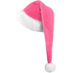 1 pice (3245cm) chapeau de nol long rose, chapeau de nol pour hommes et femmes adultes, chapeau de ...