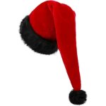 1 pice (3275cm) chapeau de nol long rouge et noir, chapeau de nol pour hommes et femmes adultes, chapeau ...