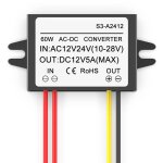 1 pi�ce convertisseur abaisseur ac 12v 24v vers dc 12v 5a 60w, module d'alimentation abaisseur ac - dc ...