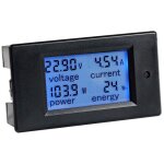 1 pi�ce dc 6. 5 - 100v 20a affichage lcd num�rique courant tension puissance compteur d'�nergie multim�tre ...