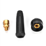 1 pi�ce dkj10 - 25 c�ble de soudage noir de style europ�en connecteur rapide adaptateur � raccord rapide ...