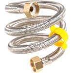 1 pi�ces g 1 / 2 tuyau flexible tress� en acier inoxydable tuyau de plomberie d'eau pour salle de bains ...