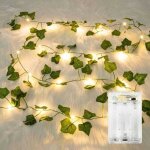 1 pice guirlande lumineuse artificielle ivy led, 2m faux ivy guirlande avec 20 led lumires, plantes ...