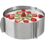 1 pi�ce - moule � g�teau rond en acier inoxydable / cercle � mousse r�glable - 8. 5 cm de hauteur (r�glable ...