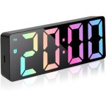 1 pices rveil numrique led horloge digitale, reveil matin avec temprature, date, luminosit rglable, ...