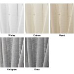 1 pi�ce rideau voilage, d�coration pour fen�tre, suspension � pattes, 140x225 cm, cr�me, vh5864cm - woltu ...