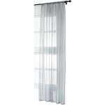 1 pi�ce voilage rideau en voile paravent, pour porte fen�tre balcon, 140x245 cm, gris, vh5511gr - woltu ...