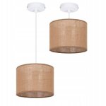 1 - plafonnier plat suspendu, abat - jour boho juta