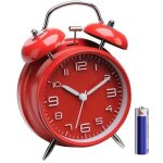 1 rveil de bureau avec veilleuse, silencieux, montre 3d, 16, 5  10, 5  5, 5 cm, rouge (pile non incluse) ...