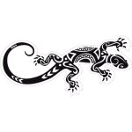 1 salamandre lizard logo autocollant sticker - taille : 17 cm - couleur : noir - ccykxa