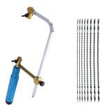 1 scie + 8 lames de scie scie  chantourner pour couper le bois, le plastique, le caoutchouc et le mtal ...