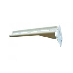 1 support de fixation murale pour tringle rail double l 16 cm coloris - blanc