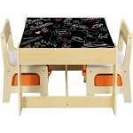 Woltu - 1 table d'enfant + 2 chaises avec espace de rangement pour enfants d'âge préscolaire Woltu - 1 table d'enfant + 2 chaises avec espace de rangement pour enfants d'âge préscolaire